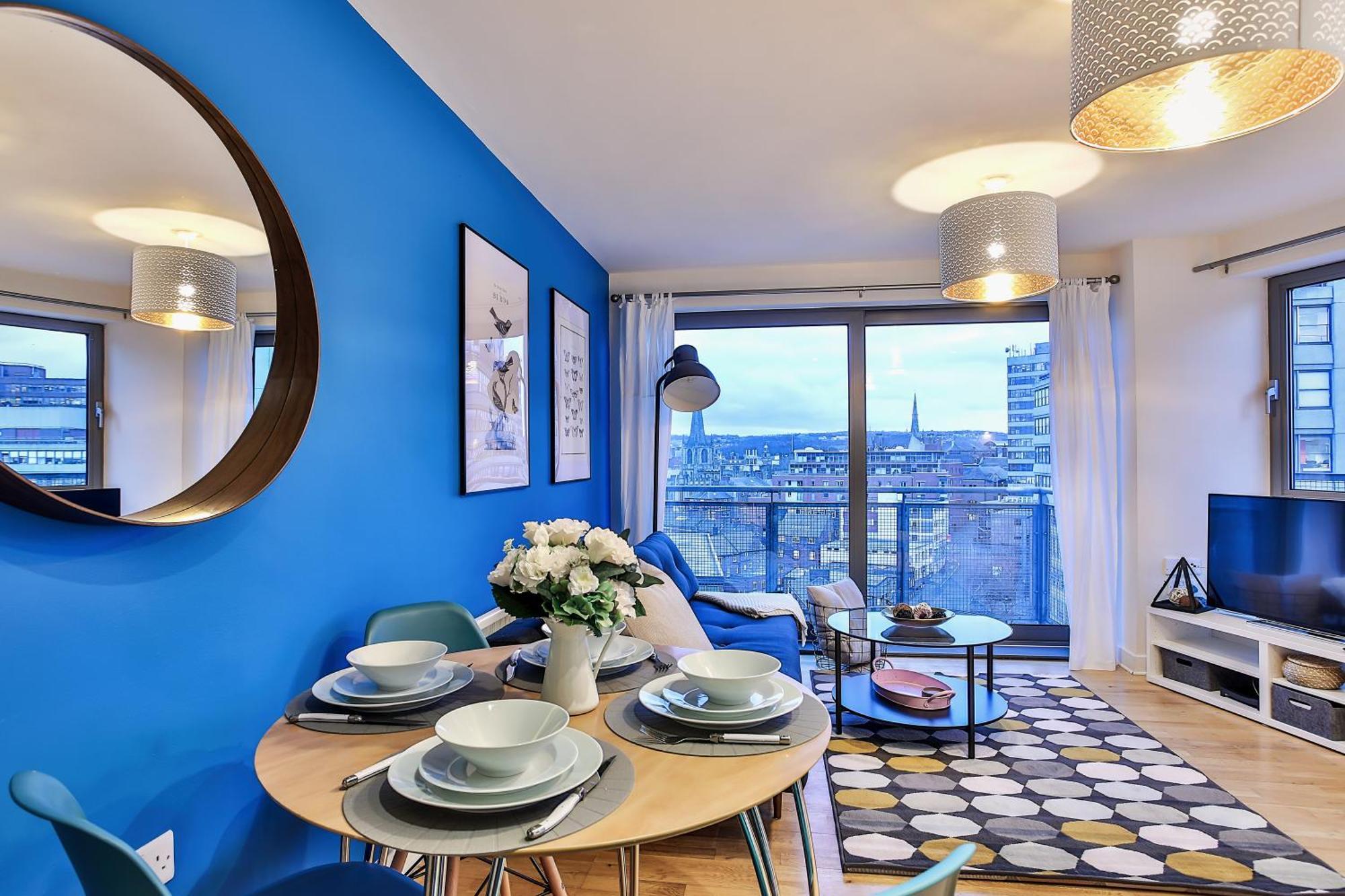 Skyview Apartment By Noknokstay - City Centre With Parking - Group, Family, Business Sheffield Kültér fotó