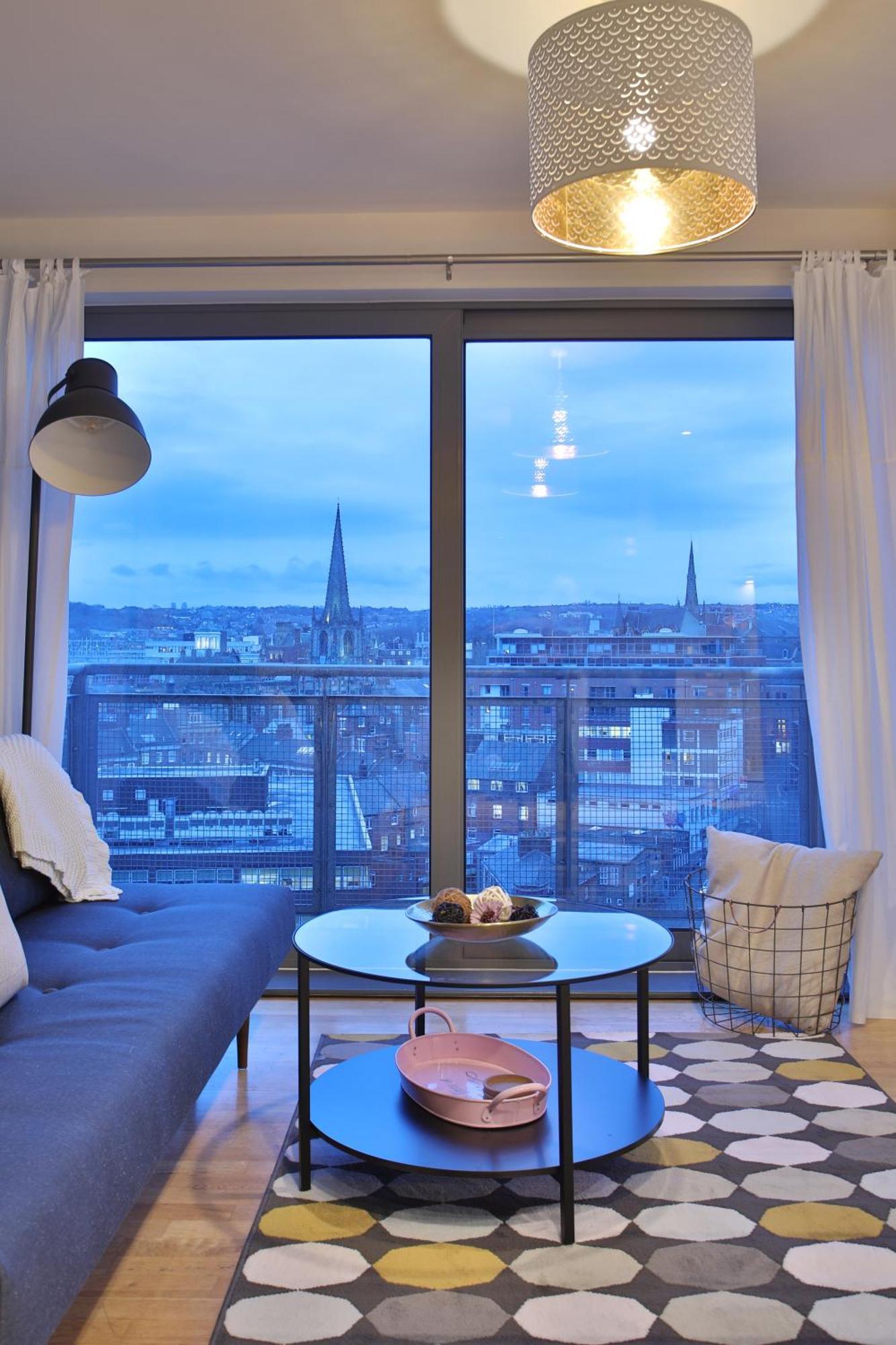 Skyview Apartment By Noknokstay - City Centre With Parking - Group, Family, Business Sheffield Kültér fotó